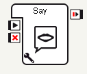 Example of the Say box