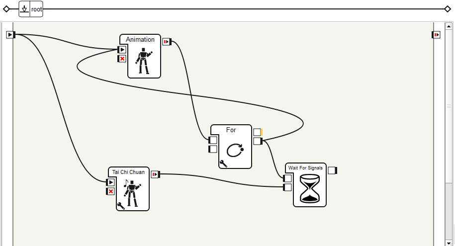 Connecting Dance and Movement boxes to the Wait box