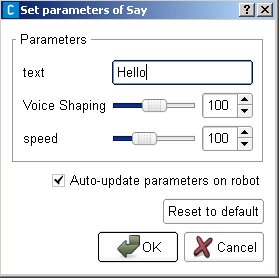 Example of the Say box