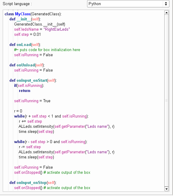 Script using parameters